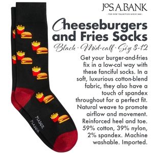 Jos. A. Bank Cheeseburgers & Fries Mid Calf Socks
